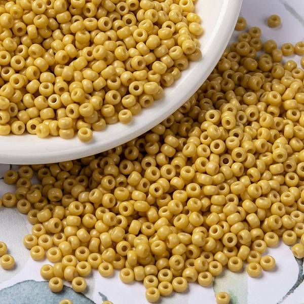 PandaHall MIYUKI Round Rocailles Beads, Japanese Seed Beads, (RR4452) Duracoat Dyed Opaque Banana, 8/0, 3mm, Hole: 1mm, about..., Gold
PandaHall MIYUKI Round Rocailles Beads, Japanese Seed Beads, (RR4452) Duracoat Dyed Opaque Banana, 8/0, 3mm, Hole: 1mm, about..., Gold