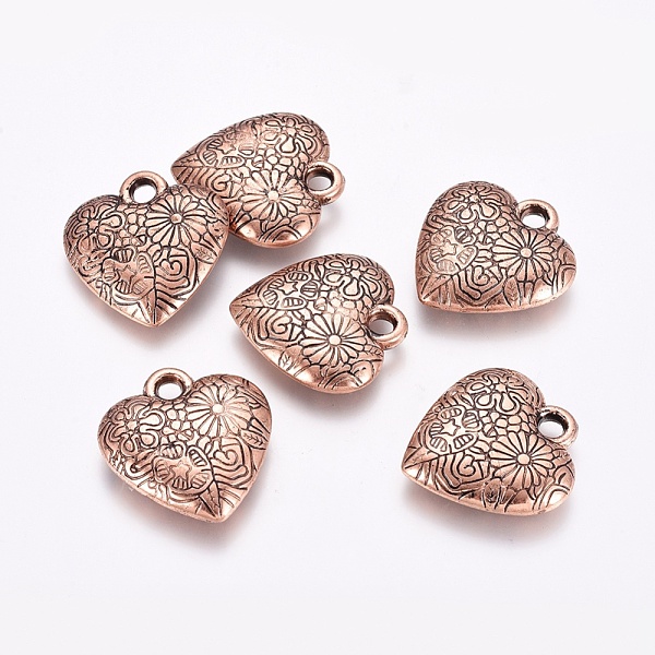 PandaHall CCB Plastic Pendants, Heart Carved Flower Patterns, Red Copper, 25x24x5mm, Hole: 3mm Plastic Heart
PandaHall CCB Plastic Pendants, Heart Carved Flower Patterns, Red Copper, 25x24x5mm, Hole: 3mm Plastic Heart