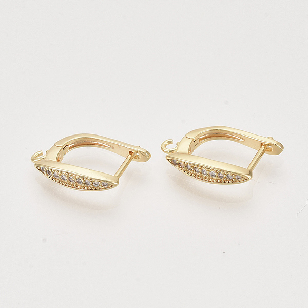 PandaHall Brass Micro Pave Cubic Zirconia Hoop Earring Findings with Latch Back Closure, Nickel Free, with Horizontal Loop, Real 18K Gold..., Clear
PandaHall Brass Micro Pave Cubic Zirconia Hoop Earring Findings with Latch Back Closure, Nickel Free, with Horizontal Loop, Real 18K Gold..., Clear