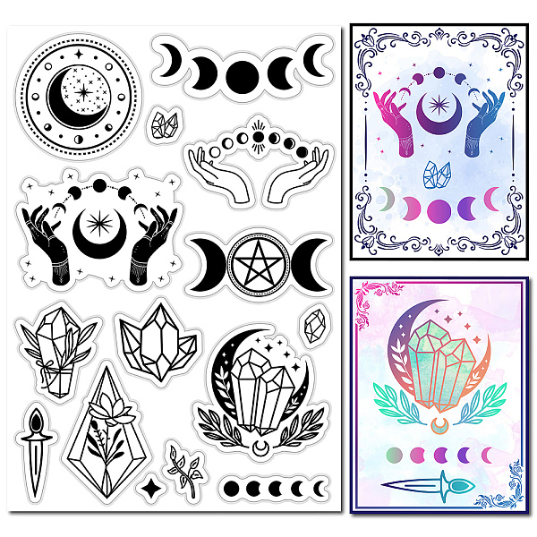 PandaHall CRASPIRE Moon Phase Crystal Rubber Stamp Magic Hands Star Vintage Clear Transparent Silicone Seals Stamp for Journaling Card...
PandaHall CRASPIRE Moon Phase Crystal Rubber Stamp Magic Hands Star Vintage Clear Transparent Silicone Seals Stamp for Journaling Card...