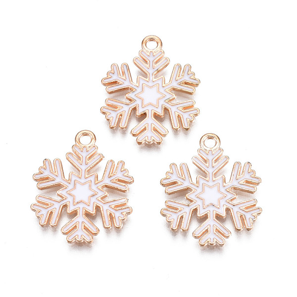PandaHall Christmas Style Alloy Enamel Pendants, Cadmium Free & Lead Free, Light Gold, Snowflake, White, 22x18x1.5mm, Hole: 1.8mm...
PandaHall Christmas Style Alloy Enamel Pendants, Cadmium Free & Lead Free, Light Gold, Snowflake, White, 22x18x1.5mm, Hole: 1.8mm...