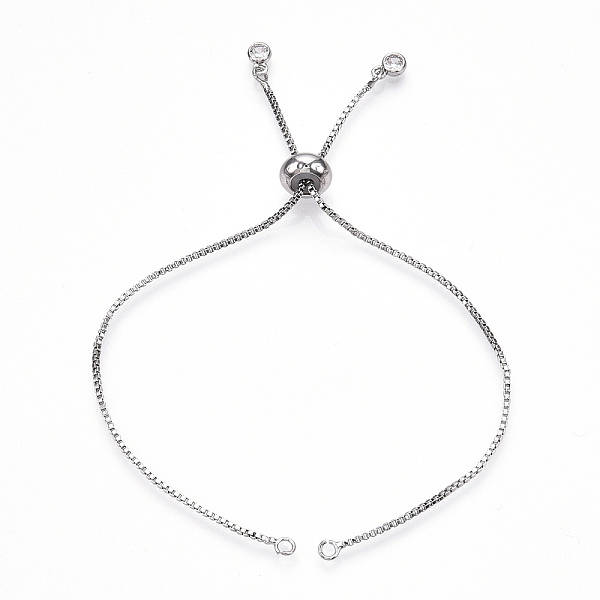 PandaHall Rack Plating Adjustable Brass Slider Bracelet Making, with Cubic Zirconia, Long-Lasting Plated, Platinum, Single Chain Length...
PandaHall Rack Plating Adjustable Brass Slider Bracelet Making, with Cubic Zirconia, Long-Lasting Plated, Platinum, Single Chain Length...
