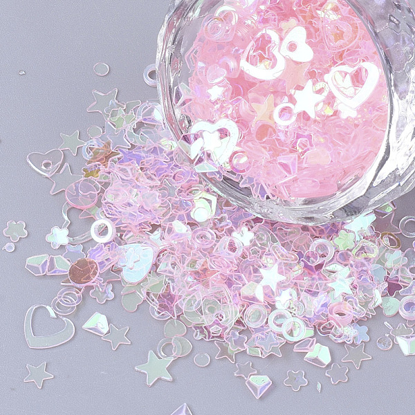 PandaHall Ornament Accessories, PVC Plastic Paillette/Sequins Beads, Mixed Shapes, Pink, 1.5~6.5x1.5~7x0.4mm PVC Mixed Shapes Pink
PandaHall Ornament Accessories, PVC Plastic Paillette/Sequins Beads, Mixed Shapes, Pink, 1.5~6.5x1.5~7x0.4mm PVC Mixed Shapes Pink