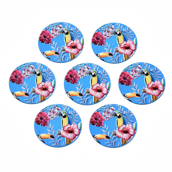 PandaHall Spray Painted Iron Pendants, Rubberized Style, 3D Printed, Flower and bird Print Pattern, Flat Round, Dodger Blue, 25.5x0.8mm...
PandaHall Spray Painted Iron Pendants, Rubberized Style, 3D Printed, Flower and bird Print Pattern, Flat Round, Dodger Blue, 25.5x0.8mm...