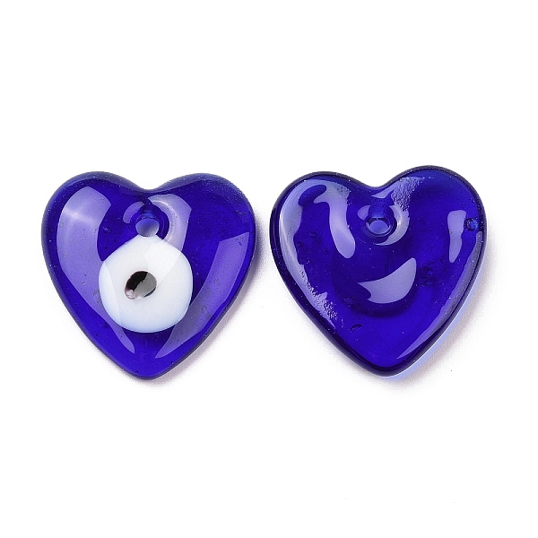 PandaHall Handmade Evil Eye Lampwork Pendants, Heart, Blue, 25x25x7.5mm, Hole: 2.8mm Lampwork Heart Blue
PandaHall Handmade Evil Eye Lampwork Pendants, Heart, Blue, 25x25x7.5mm, Hole: 2.8mm Lampwork Heart Blue