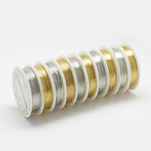 PandaHall Round Copper Jewelry Wire, Mixed Color, 24 Gauge, 0.5mm, about 31.16 Feet(9.5m)/roll Copper Round Multicolor
PandaHall Round Copper Jewelry Wire, Mixed Color, 24 Gauge, 0.5mm, about 31.16 Feet(9.5m)/roll Copper Round Multicolor