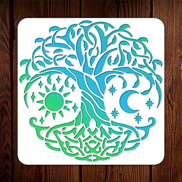 PandaHall Mystic Tree of Life Painting Stencil, Moon Sun Star Reusable PET Painting Templates DIY Art Craft Painting Wall Cut Stencils for...
PandaHall Mystic Tree of Life Painting Stencil, Moon Sun Star Reusable PET Painting Templates DIY Art Craft Painting Wall Cut Stencils for...