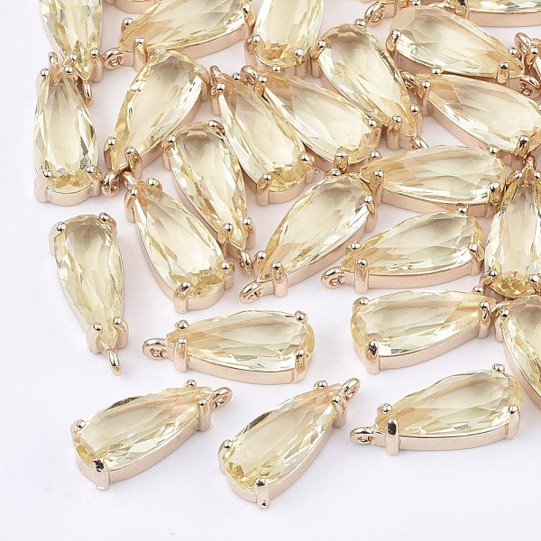 PandaHall Transparent Glass Pendants, with Brass Findings, Faceted, Teardrop, Light Gold, Light Khaki, 18.5x8.5x6mm, Hole: 1mm Brass+Glass...
PandaHall Transparent Glass Pendants, with Brass Findings, Faceted, Teardrop, Light Gold, Light Khaki, 18.5x8.5x6mm, Hole: 1mm Brass+Glass...