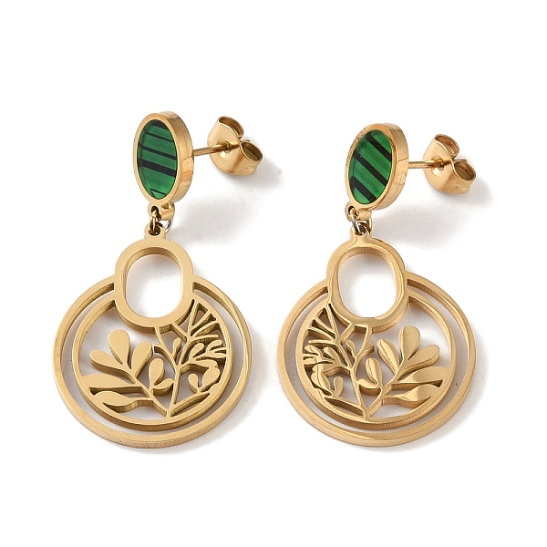 PandaHall Leaf 304 Stainless Steel Hoop Earrings, Synthetic Turquoise Dangle Earrings for Women, Real 18K Gold Plated, 36x19mm Synthetic...
PandaHall Leaf 304 Stainless Steel Hoop Earrings, Synthetic Turquoise Dangle Earrings for Women, Real 18K Gold Plated, 36x19mm Synthetic...