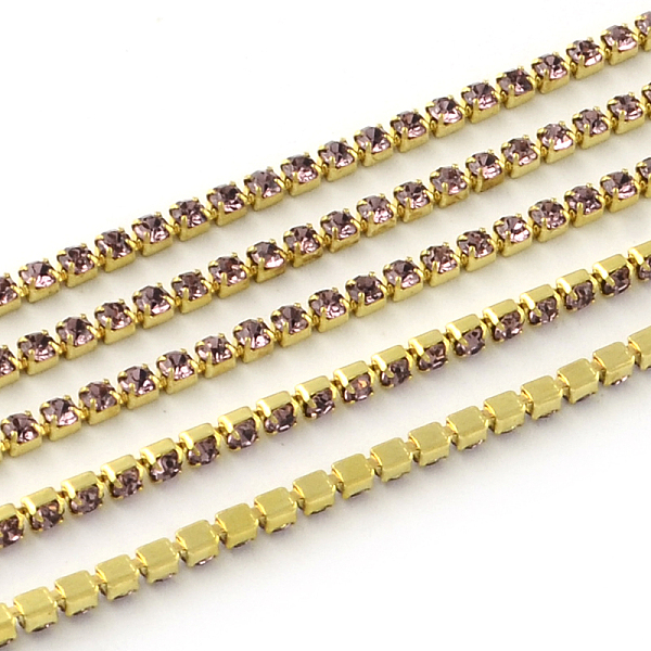 PandaHall Nickel Free Raw(Unplated) Brass Rhinestone Strass Chains, Rhinestone Cup Chain, 2880pcs rhinestone/bundle, Grade A, Light Amethyst..., Purple
PandaHall Nickel Free Raw(Unplated) Brass Rhinestone Strass Chains, Rhinestone Cup Chain, 2880pcs rhinestone/bundle, Grade A, Light Amethyst..., Purple