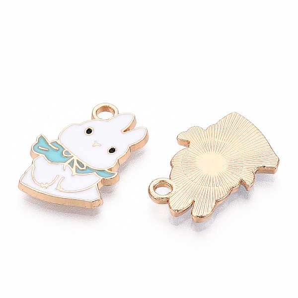 PandaHall Alloy Enamel Pendants, Cadmium Free & Nickel Free & Lead Free, Light Gold, Rabbit with Cloak, Turquoise, 19.5x14.5x2mm, Hole: 2mm..., Green
PandaHall Alloy Enamel Pendants, Cadmium Free & Nickel Free & Lead Free, Light Gold, Rabbit with Cloak, Turquoise, 19.5x14.5x2mm, Hole: 2mm..., Green