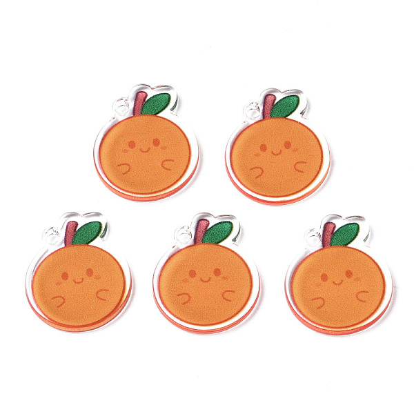 PandaHall Translucent Acrylic Pendants, Double-Faced Printed, Orange, Sandy Brown, 22.5x19x2mm, Hole: 2mm Acrylic Fruit
PandaHall Translucent Acrylic Pendants, Double-Faced Printed, Orange, Sandy Brown, 22.5x19x2mm, Hole: 2mm Acrylic Fruit