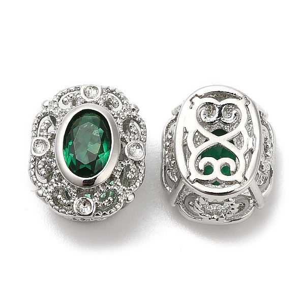PandaHall Brass with Glass Multi-Strand Links, Hollow Oval, Platinum, Green, 11.5x9.5x7mm, Hole: 1.8mm Brass Oval Green
PandaHall Brass with Glass Multi-Strand Links, Hollow Oval, Platinum, Green, 11.5x9.5x7mm, Hole: 1.8mm Brass Oval Green