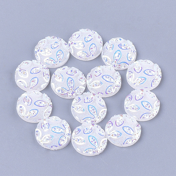 PandaHall Resin Cabochons, Flat Round with Flower, White, 12x3~3.5mm Resin Flat Round White
PandaHall Resin Cabochons, Flat Round with Flower, White, 12x3~3.5mm Resin Flat Round White