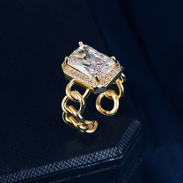 PandaHall Cubic Zirconia Rectangle Open Cuff Rings, Brass Rings for Women, Real 18K Gold Plated, no size Brass+Cubic Zirconia Rectangle..., Clear
PandaHall Cubic Zirconia Rectangle Open Cuff Rings, Brass Rings for Women, Real 18K Gold Plated, no size Brass+Cubic Zirconia Rectangle..., Clear