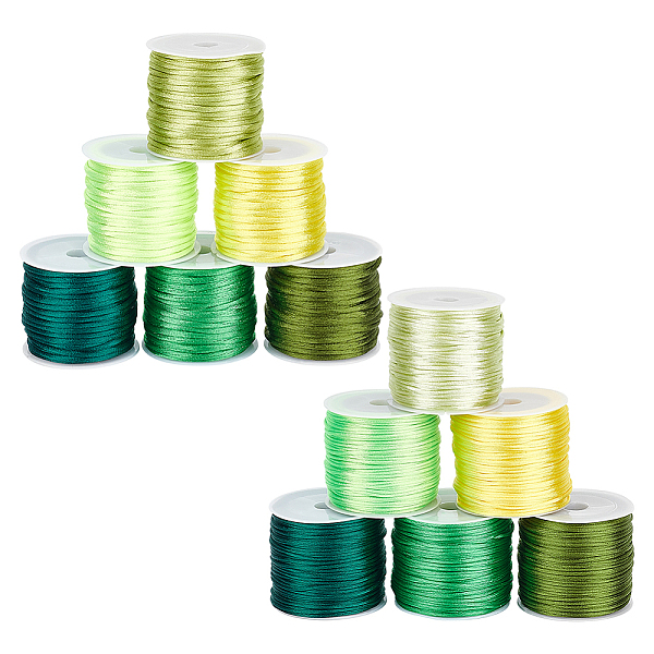 PandaHall HOBBIESAY 12 Rolls 12 Styles Nylon Cord, Satin Rattail Cord, for Beading Jewelry Making, Chinese Knotting, Mixed Color, 1mm and..., Multicolor
PandaHall HOBBIESAY 12 Rolls 12 Styles Nylon Cord, Satin Rattail Cord, for Beading Jewelry Making, Chinese Knotting, Mixed Color, 1mm and..., Multicolor