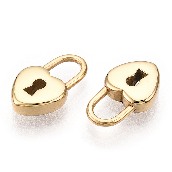 PandaHall Valentine's Day 304 Stainless Steel Pendants, Manual Polishing, Heart Padlock Charms, Real 14K Gold Plated, 17x10x4mm, Hole...
PandaHall Valentine's Day 304 Stainless Steel Pendants, Manual Polishing, Heart Padlock Charms, Real 14K Gold Plated, 17x10x4mm, Hole...