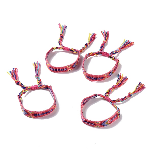 PandaHall Polyester-cotton Braided Rhombus Pattern Cord Bracelet, Ethnic Tribal Adjustable Brazilian Bracelet for Women, Deep Pink, 5-7/8~11...
PandaHall Polyester-cotton Braided Rhombus Pattern Cord Bracelet, Ethnic Tribal Adjustable Brazilian Bracelet for Women, Deep Pink, 5-7/8~11...