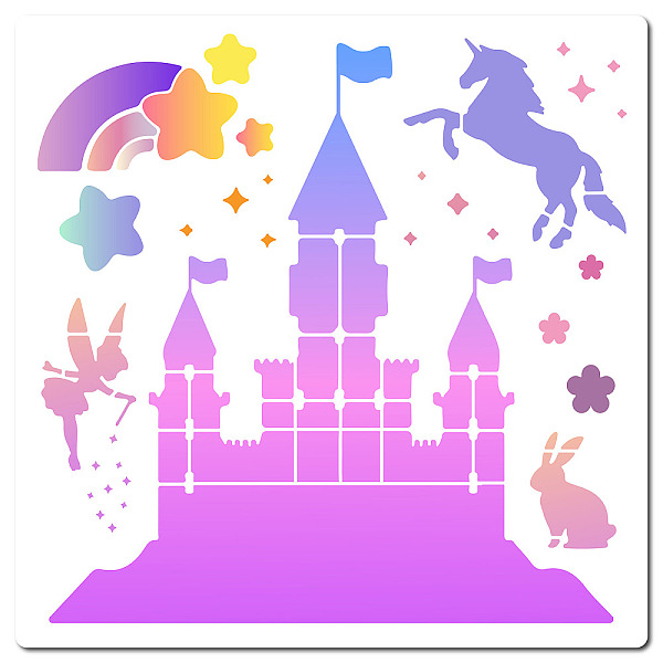 PandaHall PET Plastic Hollow Out Drawing Painting Stencils Templates, Square, Castle Pattern, 300x300mm Plastic Castle
PandaHall PET Plastic Hollow Out Drawing Painting Stencils Templates, Square, Castle Pattern, 300x300mm Plastic Castle
