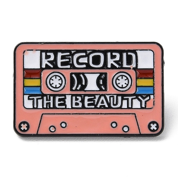 PandaHall Cassette with Word Record The Beauty Enamel Pins, Electrophoresis Black Zinc Alloy Brooch for Clothes Backpack, Light Salmon...
PandaHall Cassette with Word Record The Beauty Enamel Pins, Electrophoresis Black Zinc Alloy Brooch for Clothes Backpack, Light Salmon...