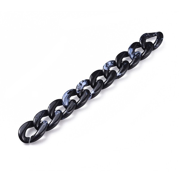 PandaHall Acrylic Curb Chains, Unwelded, Black, 39.37 inch(100cm), Link: 29x21x6mm, 1m/strand Acrylic Black
PandaHall Acrylic Curb Chains, Unwelded, Black, 39.37 inch(100cm), Link: 29x21x6mm, 1m/strand Acrylic Black