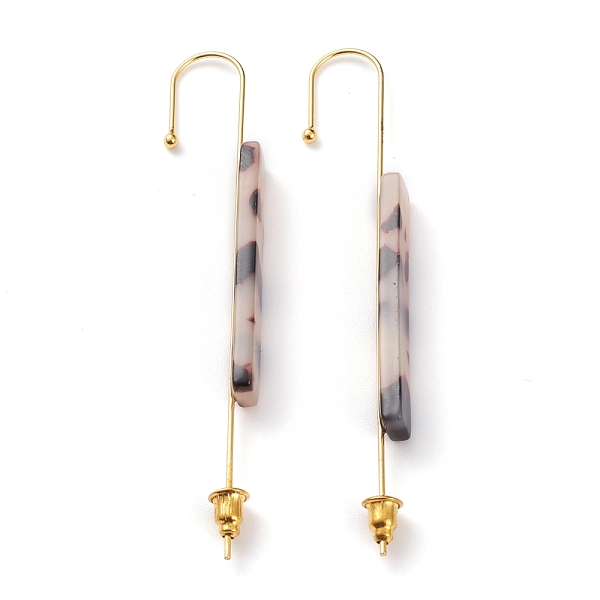 PandaHall Brass Ear Wrap Crawler Hook Earrings, with Cellulose Acetate(Resin) and Ear Nuts, Rectangle, Golden, Colorful, 71.5mm, Pin: 0.8mm...
PandaHall Brass Ear Wrap Crawler Hook Earrings, with Cellulose Acetate(Resin) and Ear Nuts, Rectangle, Golden, Colorful, 71.5mm, Pin: 0.8mm...