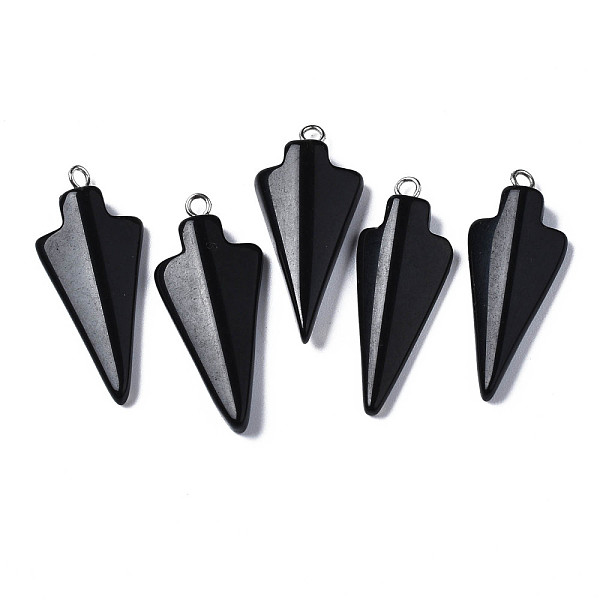 PandaHall Synthetic Black Stone Pendants, with Platinum Iron Loop, Arrows, 28~31x11.5~13.5x4~6mm, Hole: 1.8mm Black Stone Arrow
PandaHall Synthetic Black Stone Pendants, with Platinum Iron Loop, Arrows, 28~31x11.5~13.5x4~6mm, Hole: 1.8mm Black Stone Arrow