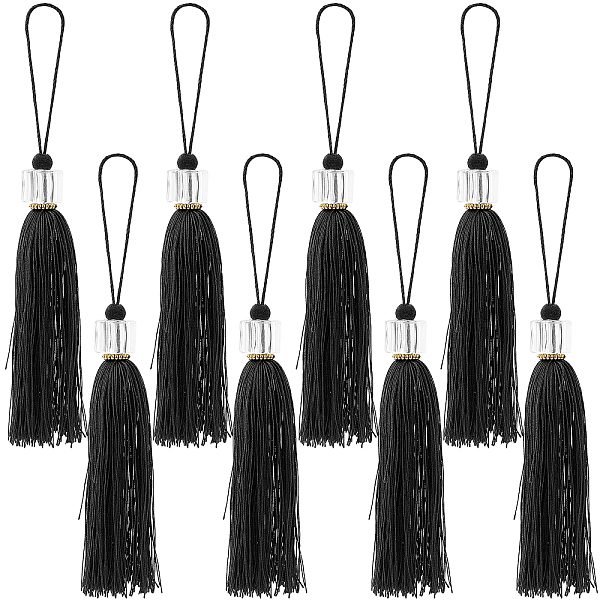 PandaHall GORGECRAFT 8PCS Large Tassel Key Colorful Handmade Silky Floss Tiny Craft Tassels with Transparent Cube Beads for DIY Craft..., Black
PandaHall GORGECRAFT 8PCS Large Tassel Key Colorful Handmade Silky Floss Tiny Craft Tassels with Transparent Cube Beads for DIY Craft..., Black
