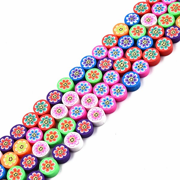 PandaHall Handmade Polymer Clay Beads Strand, Flat Round with Flower & Smiling Face, Colorful, 9.5x4.5mm, Hole: 1.5mm, about 40pcs/strand...
PandaHall Handmade Polymer Clay Beads Strand, Flat Round with Flower & Smiling Face, Colorful, 9.5x4.5mm, Hole: 1.5mm, about 40pcs/strand...