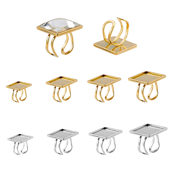 PandaHall DICOSMETIC DIY Blank Dome Finger Ring Making Kit, Including 201 Stainless Steel Square Cuff Pad Ring Settings, Glass Cabochons...
PandaHall DICOSMETIC DIY Blank Dome Finger Ring Making Kit, Including 201 Stainless Steel Square Cuff Pad Ring Settings, Glass Cabochons...
