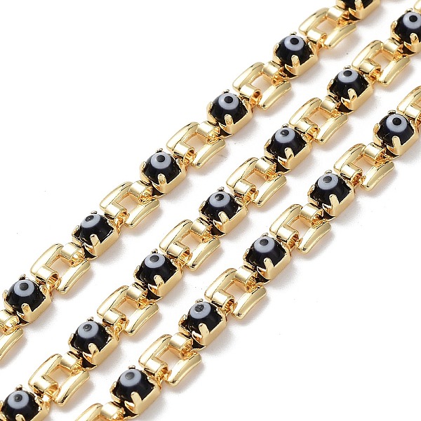 PandaHall Handmade Glass Evil Eye Link Chains, with Real 18K Gold Plated Brass Findings, Unwelded, with Spool, Black, 5x5x1mm Brass+Glass...
PandaHall Handmade Glass Evil Eye Link Chains, with Real 18K Gold Plated Brass Findings, Unwelded, with Spool, Black, 5x5x1mm Brass+Glass...