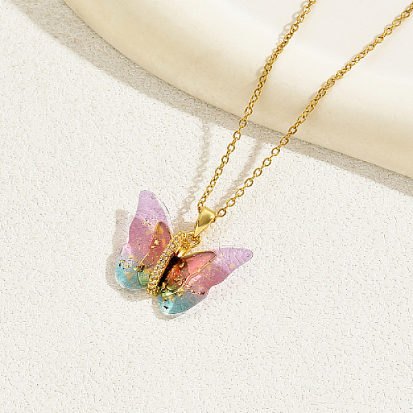 PandaHall Plastic Butterfly Pendant Necklace with Golden Stainless Steel Chains, Pink, 13.78 inch(35cm) Plastic Butterfly Pink
PandaHall Plastic Butterfly Pendant Necklace with Golden Stainless Steel Chains, Pink, 13.78 inch(35cm) Plastic Butterfly Pink