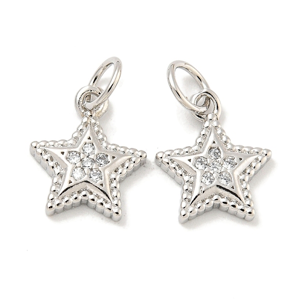 PandaHall Rack Plating Brass Micro Pave Clear Cubic Zirconia Pendants, Long-Lasting Plated, with Jump Rings, Lead Free & Cadmium Free, Star...
PandaHall Rack Plating Brass Micro Pave Clear Cubic Zirconia Pendants, Long-Lasting Plated, with Jump Rings, Lead Free & Cadmium Free, Star...