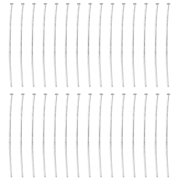 PandaHall Iron Flat Head Pins, Cadmium Free & Lead Free, Platinum, 20 Gauge, 50x0.75~0.8mm, Head: 2mm Iron
PandaHall Iron Flat Head Pins, Cadmium Free & Lead Free, Platinum, 20 Gauge, 50x0.75~0.8mm, Head: 2mm Iron