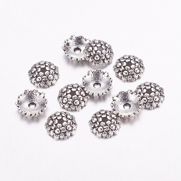 PandaHall Tibetan Style Bead Caps, Lead Free, Cadmium Free and Nickel Free, Flower, Antique Silver, 11x3.5mm, Hole: 2mm Alloy
PandaHall Tibetan Style Bead Caps, Lead Free, Cadmium Free and Nickel Free, Flower, Antique Silver, 11x3.5mm, Hole: 2mm Alloy