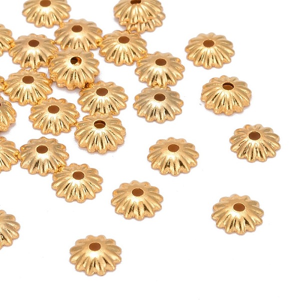 PandaHall Brass Bead Cap, Cadmium Free & Nickel Free & Lead Free, Real 18K Gold Plated, 6x2mm, Hole: 1mm Brass
PandaHall Brass Bead Cap, Cadmium Free & Nickel Free & Lead Free, Real 18K Gold Plated, 6x2mm, Hole: 1mm Brass