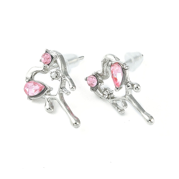 PandaHall Alloy Stud Earring, with Acrylic Rhinestone, Melting Heart Ear Stud for Women, Pink, 18x11.5mm, Pin: 0.7mm Alloy Heart Pink
PandaHall Alloy Stud Earring, with Acrylic Rhinestone, Melting Heart Ear Stud for Women, Pink, 18x11.5mm, Pin: 0.7mm Alloy Heart Pink