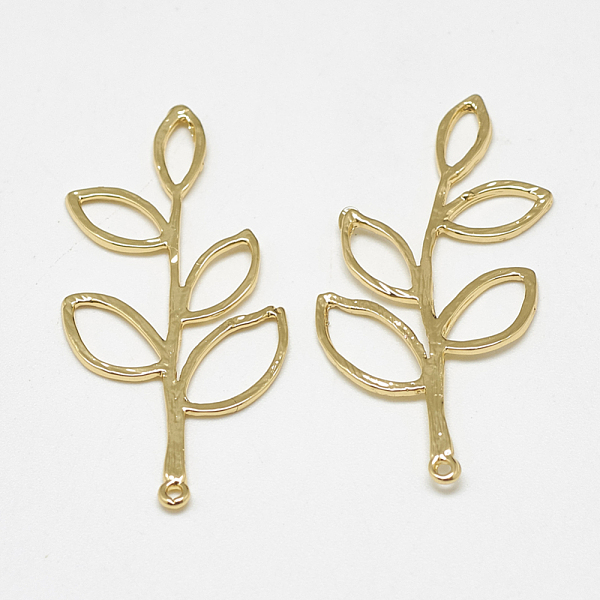 PandaHall Brass Pendants, Leaf, Real 18K Gold Plated, 39x18x1mm, Hole: 1mm Brass Leaf
PandaHall Brass Pendants, Leaf, Real 18K Gold Plated, 39x18x1mm, Hole: 1mm Brass Leaf