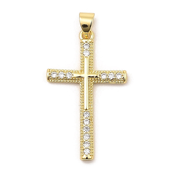 PandaHall Brass Micro Pave Cubic Zirconia Pendants, Real 16K Gold Plated, Cross, Clear, 31.5x19x2.5mm, Hole: 4x3.5mm Brass+Cubic Zirconia...
PandaHall Brass Micro Pave Cubic Zirconia Pendants, Real 16K Gold Plated, Cross, Clear, 31.5x19x2.5mm, Hole: 4x3.5mm Brass+Cubic Zirconia...
