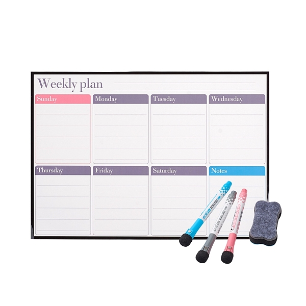 PandaHall Magnetic Dry Erase Weekly Calendar for Fridge, with Fine Tip Markers and Large Eraser with Magnets, Monthly Whiteboard, Mixed..., Multicolor
PandaHall Magnetic Dry Erase Weekly Calendar for Fridge, with Fine Tip Markers and Large Eraser with Magnets, Monthly Whiteboard, Mixed..., Multicolor