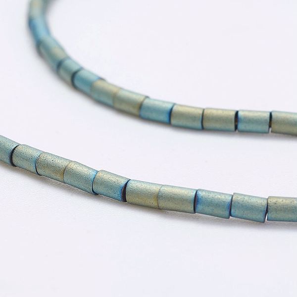 PandaHall Electroplate Non-Magnetic Synthetic Hematite Strands, Column, Grade A, Frosted, Green Plated, 2x2.8~3mm, Hole: 0.5mm, about...
PandaHall Electroplate Non-Magnetic Synthetic Hematite Strands, Column, Grade A, Frosted, Green Plated, 2x2.8~3mm, Hole: 0.5mm, about...