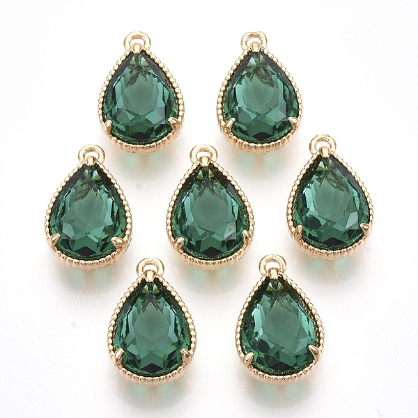 PandaHall Transparent Glass Pendants, with Golden Tone Brass Findings, Faceted, Teardrop, Sea Green, 19x12x8.5mm, Hole: 1.5mm Brass+Glass...
PandaHall Transparent Glass Pendants, with Golden Tone Brass Findings, Faceted, Teardrop, Sea Green, 19x12x8.5mm, Hole: 1.5mm Brass+Glass...