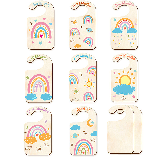 PandaHall Wood Baby Closet Size Dividers, Baby Clothes Organizers, from Newborn to Toddler, Rainbow Pattern, 100x180x2.5mm, 10pcs/set Wood..., Multicolor
PandaHall Wood Baby Closet Size Dividers, Baby Clothes Organizers, from Newborn to Toddler, Rainbow Pattern, 100x180x2.5mm, 10pcs/set Wood..., Multicolor