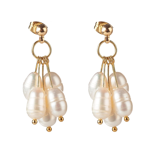 PandaHall Natural Pearl Stud Earrings, with Brass Earring Findings, Rice, Golden, White, 37mm, Pin: 0.8mm Pearl Rice White
PandaHall Natural Pearl Stud Earrings, with Brass Earring Findings, Rice, Golden, White, 37mm, Pin: 0.8mm Pearl Rice White