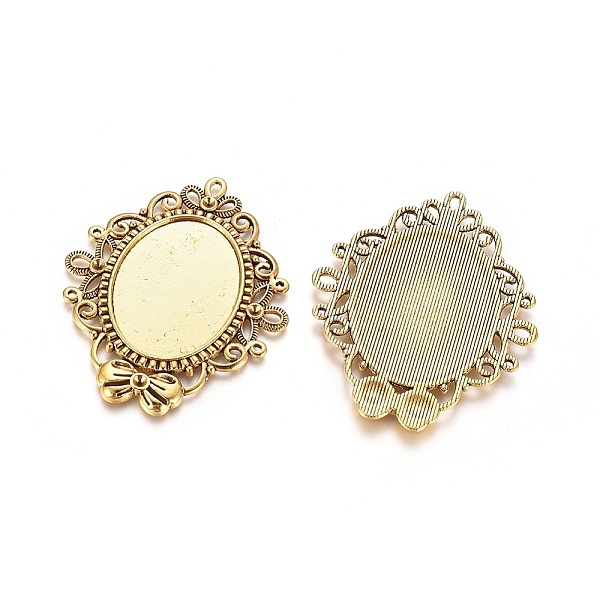 PandaHall Tibetan Style Alloy Pendant Cabochon Settings, Lead Free and Cadmium Free, Antique Golden, Oval Tray: 32x24mm, 57x46x2.5mm, Hole...
PandaHall Tibetan Style Alloy Pendant Cabochon Settings, Lead Free and Cadmium Free, Antique Golden, Oval Tray: 32x24mm, 57x46x2.5mm, Hole...