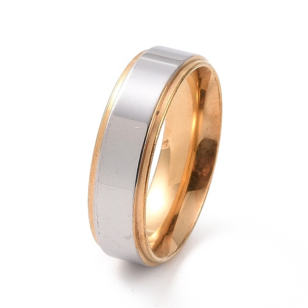 PandaHall Two Tone 201 Stainless Steel Plain Band Ring for Women, Golden & Stainless Steel Color, Inner Diameter: 17mm 201 Stainless Steel
PandaHall Two Tone 201 Stainless Steel Plain Band Ring for Women, Golden & Stainless Steel Color, Inner Diameter: 17mm 201 Stainless Steel