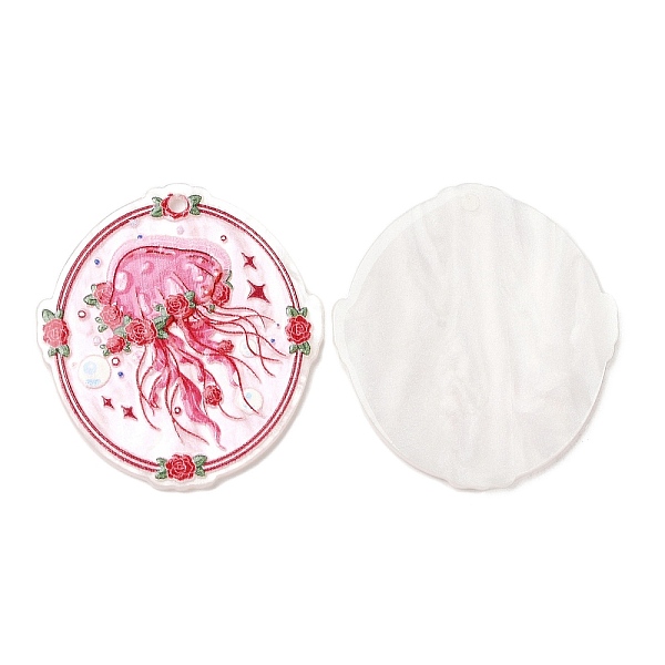 PandaHall Ocean Style Acrylic Pendants, Oval, Red, 39x32x2.5mm, Hole: 2mm Acrylic Oval Red
PandaHall Ocean Style Acrylic Pendants, Oval, Red, 39x32x2.5mm, Hole: 2mm Acrylic Oval Red