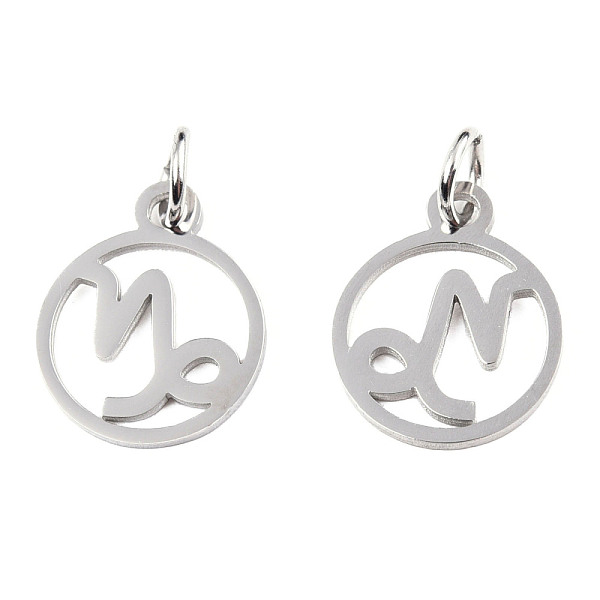 PandaHall 304 Stainless Steel Charms, with Jump Rings, Polished, Flat Round with Constellation, Capricorn, 13x11x1mm, Hole: 2.5mm 304...
PandaHall 304 Stainless Steel Charms, with Jump Rings, Polished, Flat Round with Constellation, Capricorn, 13x11x1mm, Hole: 2.5mm 304...