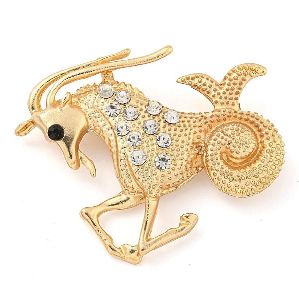PandaHall Golden Zinc Alloy with Rhinestone Brooches, Twelve Constellations, Capricorn, 44.5x52x10mm Alloy+Rhinestone Capricorn
PandaHall Golden Zinc Alloy with Rhinestone Brooches, Twelve Constellations, Capricorn, 44.5x52x10mm Alloy+Rhinestone Capricorn