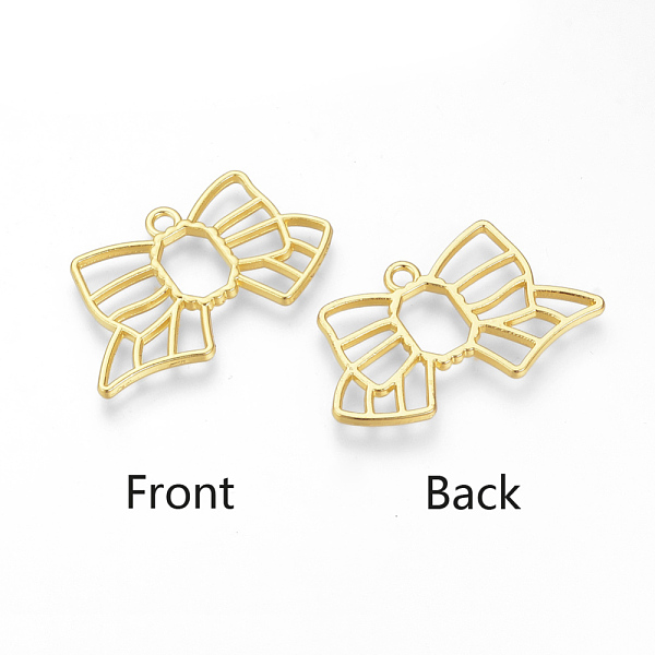 PandaHall Alloy Open Back Bezel Pendants, For DIY UV Resin, Epoxy Resin, Pressed Flower Jewelry, Bowknot, Golden, 22x38x2.5mm, Hole: 2mm...
PandaHall Alloy Open Back Bezel Pendants, For DIY UV Resin, Epoxy Resin, Pressed Flower Jewelry, Bowknot, Golden, 22x38x2.5mm, Hole: 2mm...